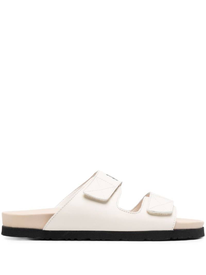 Palm Angels logo-printed leather sandals - Neutrals von Palm Angels