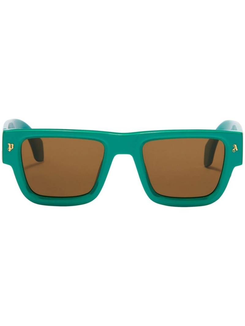 Palm Angels Eyewear Palisade square-frame sunglasses - Green von Palm Angels Eyewear