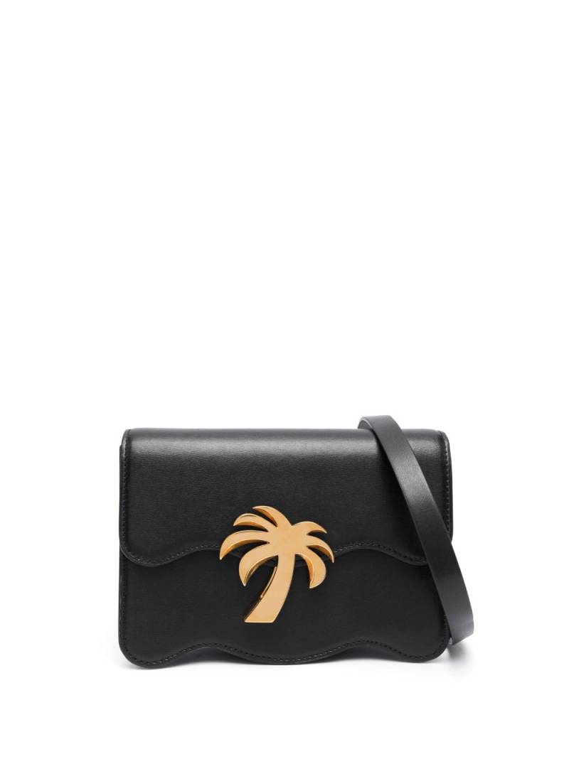 Palm Angels Palm Beach leather shoulder bag - Black von Palm Angels