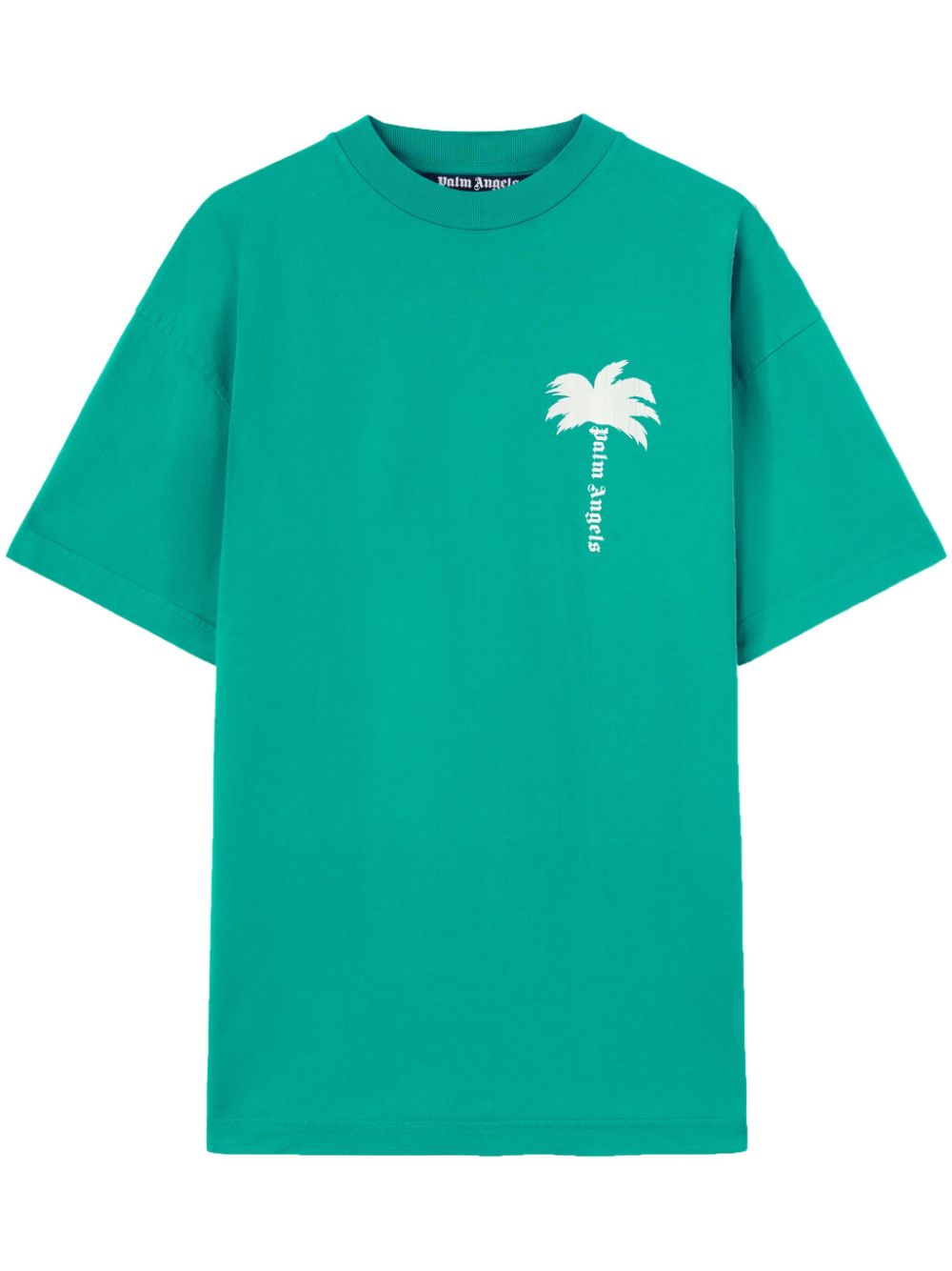 Palm Angels Palm Tree-print cotton T-shirt - Green von Palm Angels