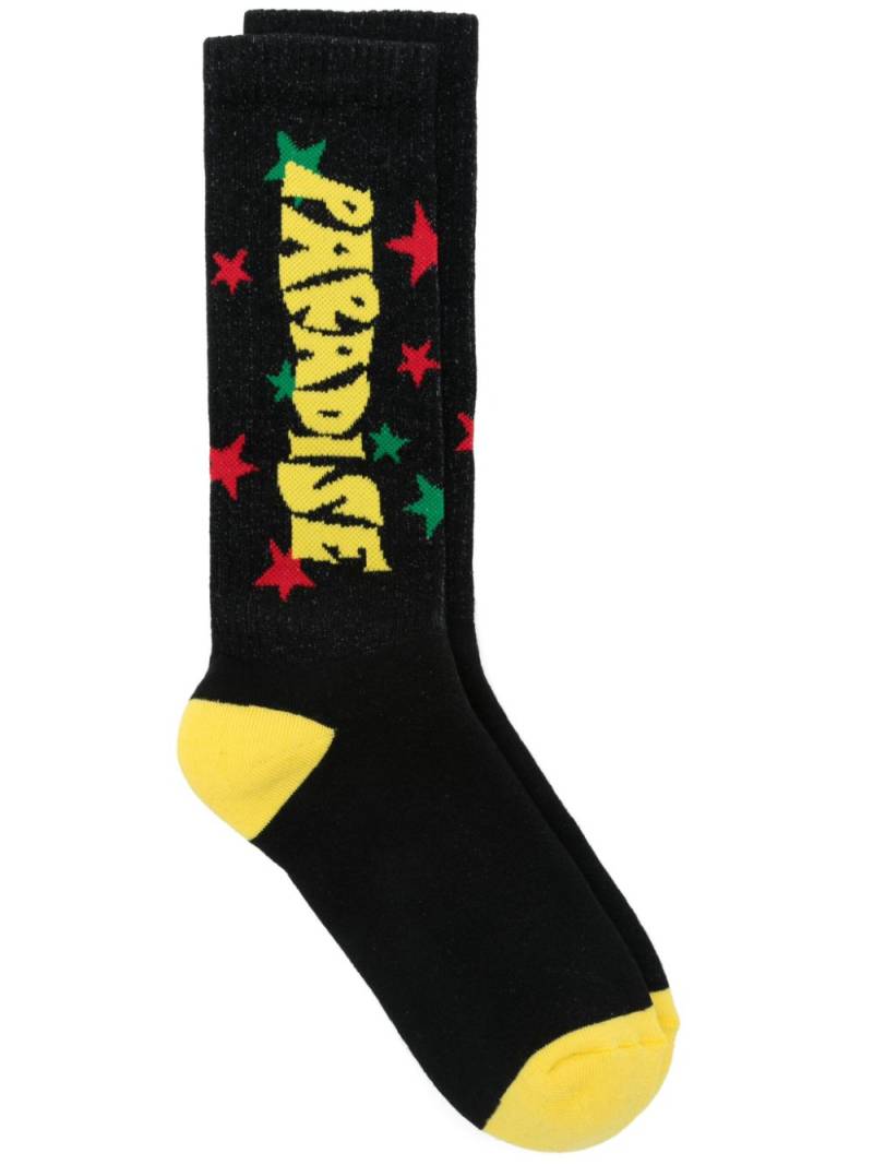 Palm Angels Paradise socks - Black von Palm Angels