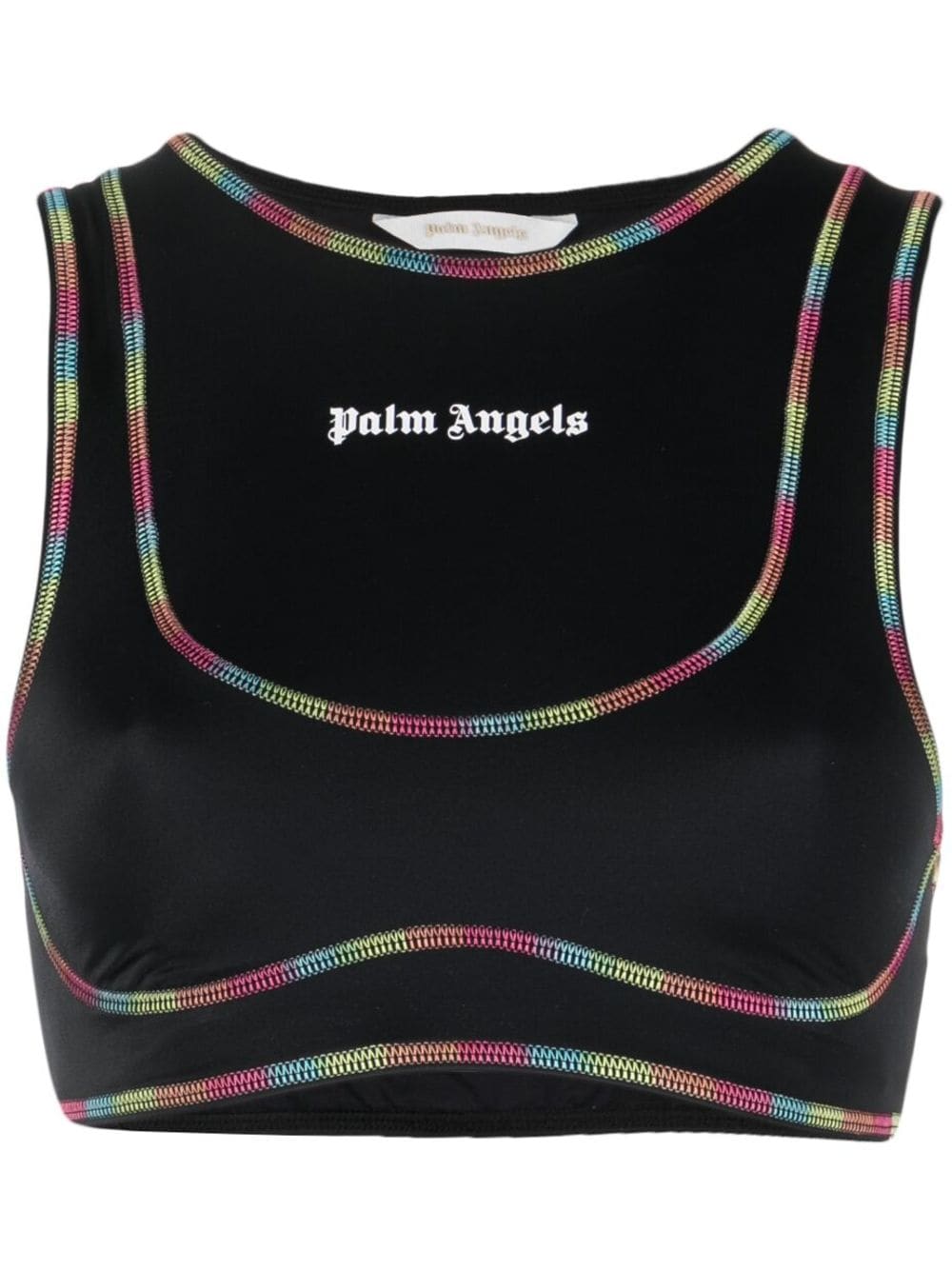Palm Angels Rainbow Miami sports bra - Black von Palm Angels