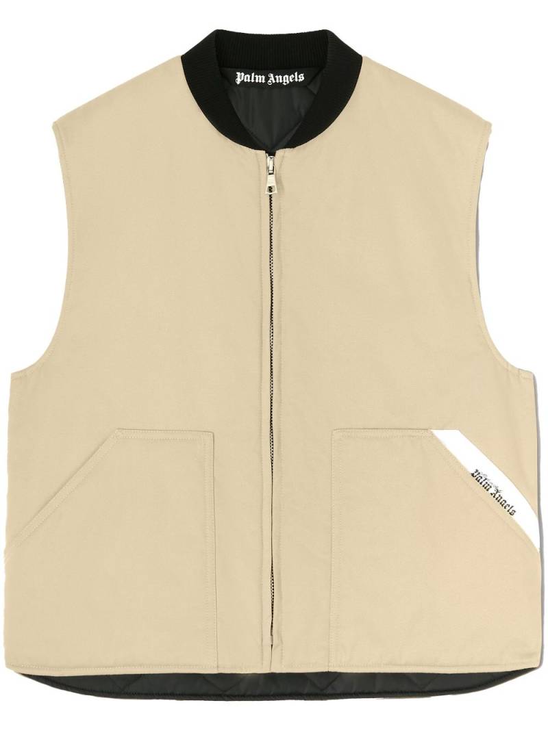 Palm Angels Sartorial Tape zip-up vest - Neutrals von Palm Angels