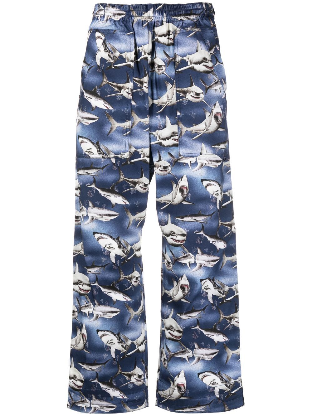 Palm Angels Sharks Easy wide-leg trousers - Blue von Palm Angels