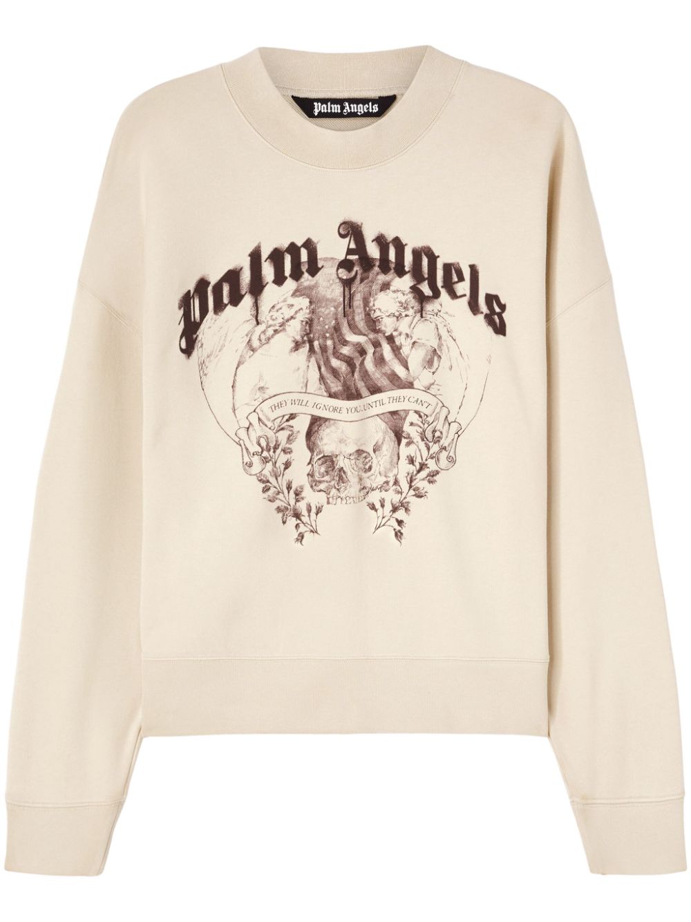 Palm Angels Statement Pencil cotton sweatshirt - Neutrals von Palm Angels