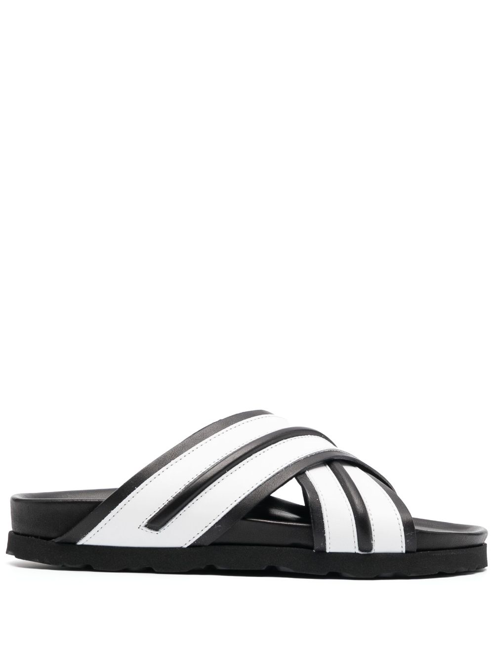 Palm Angels Track criss-cross slides - Black von Palm Angels