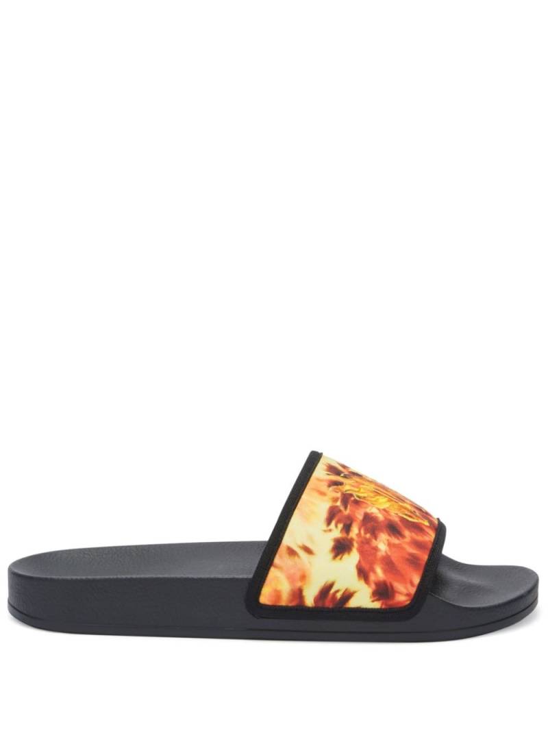 Palm Angels abstract-print slides - Orange von Palm Angels