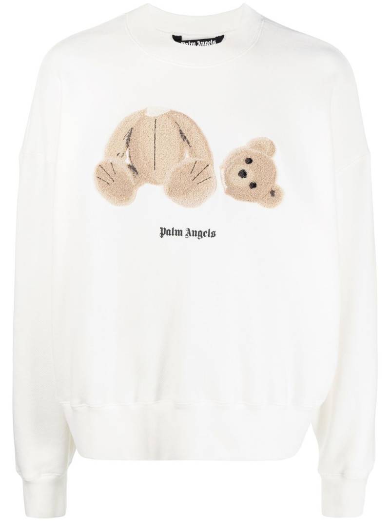 Palm Angels bear-print sweatshirt - White von Palm Angels