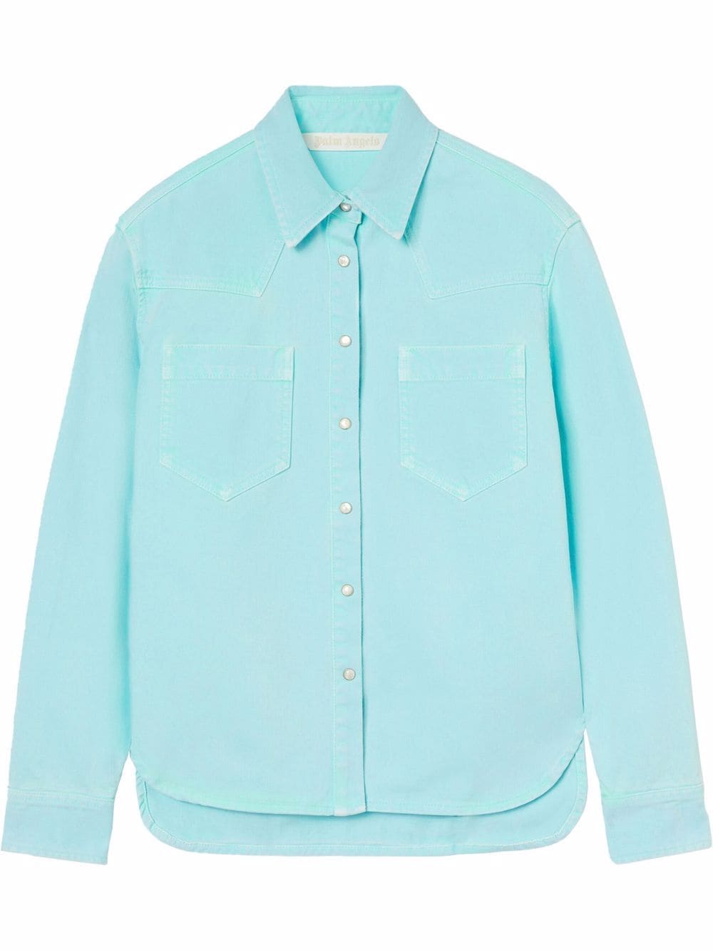 Palm Angels button-front shirt jacket - Green von Palm Angels