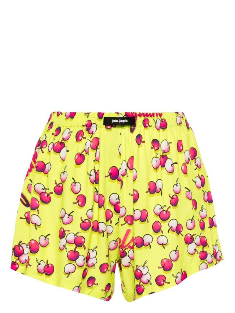 Palm Angels cherries-print boxer shorts - Yellow von Palm Angels