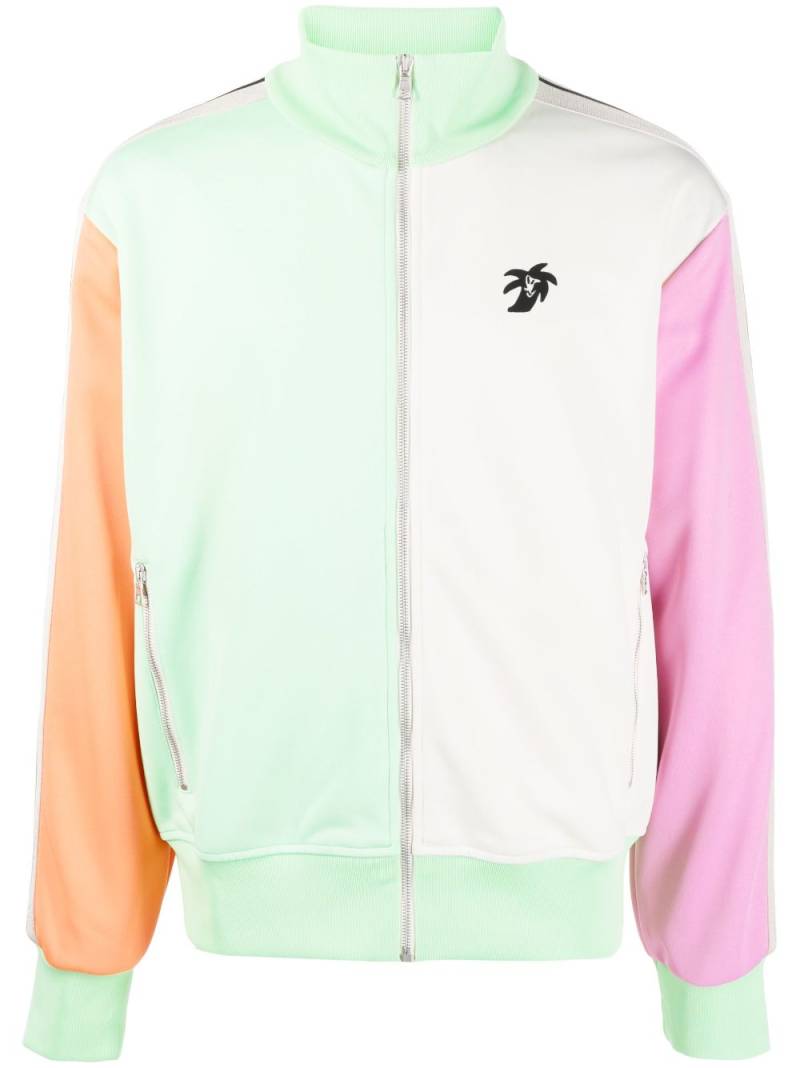 Palm Angels colourblock logo-print track jacket - Green von Palm Angels