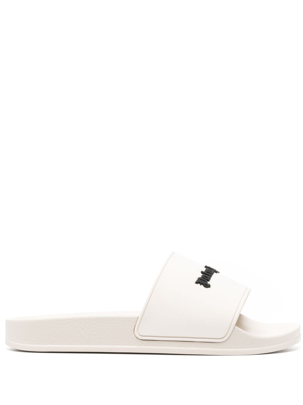 Palm Angels logo-embossed slides - Neutrals von Palm Angels