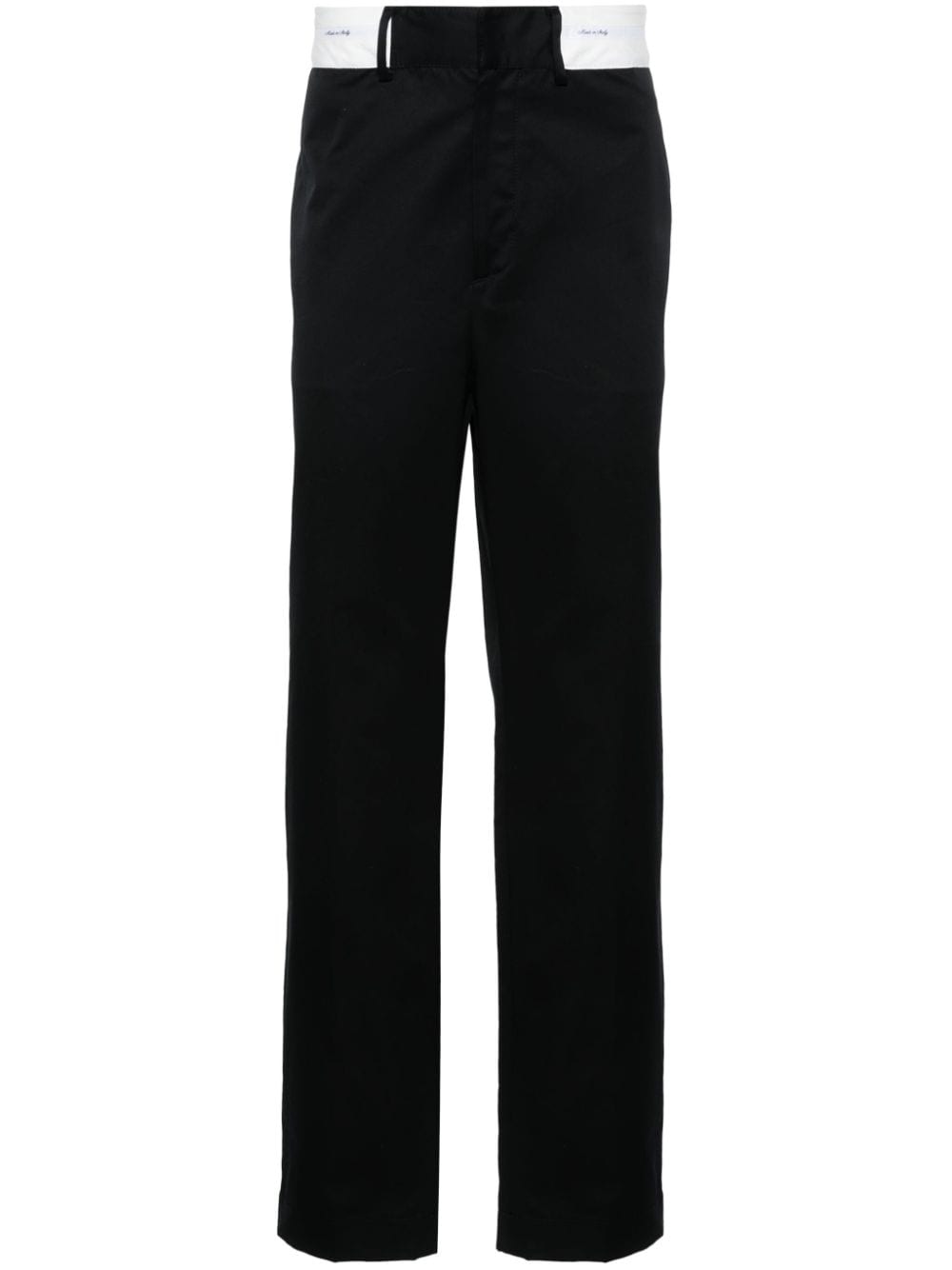 Palm Angels contrasting-waistband tapered trousers - Black von Palm Angels