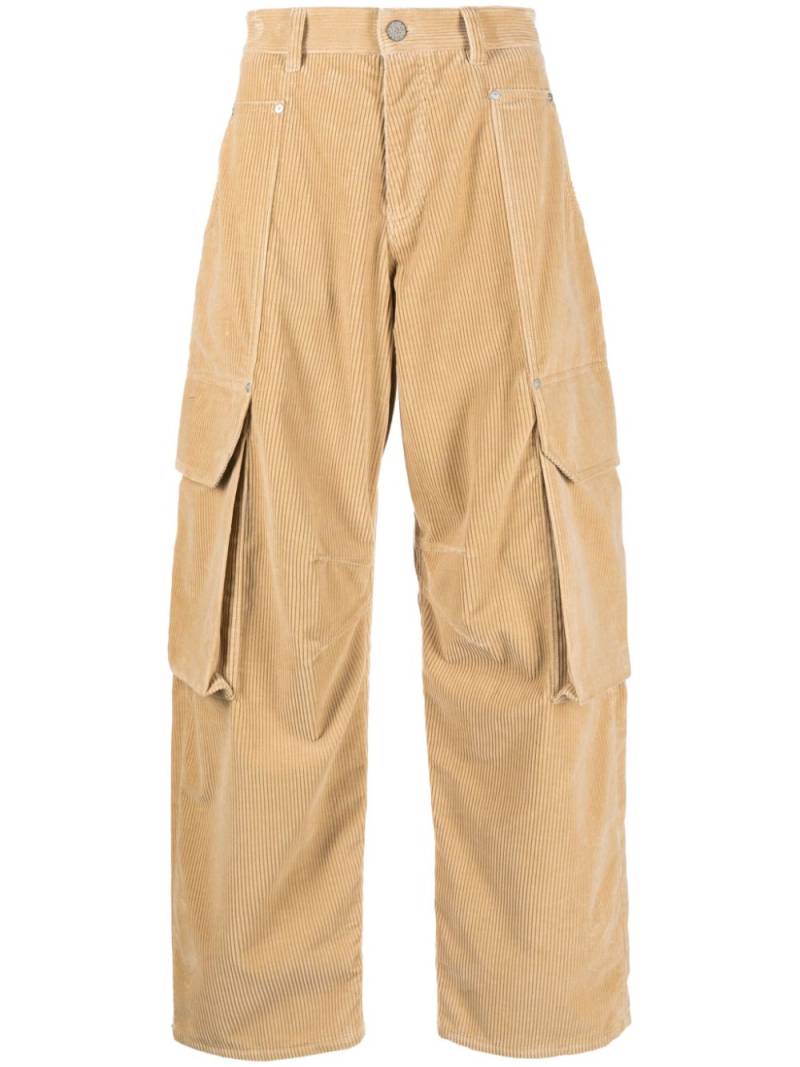 Palm Angels corduroy cotton cargo trousers - Brown von Palm Angels