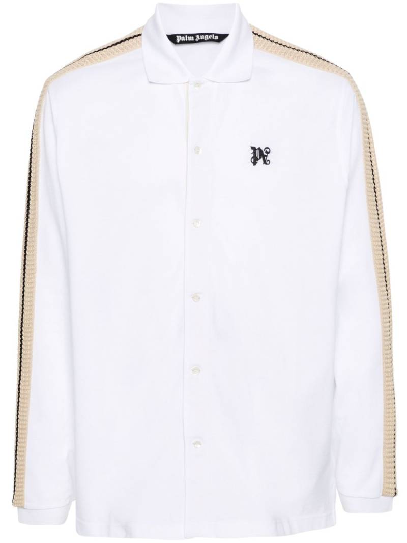 Palm Angels crochet-trim polo shirt - White von Palm Angels