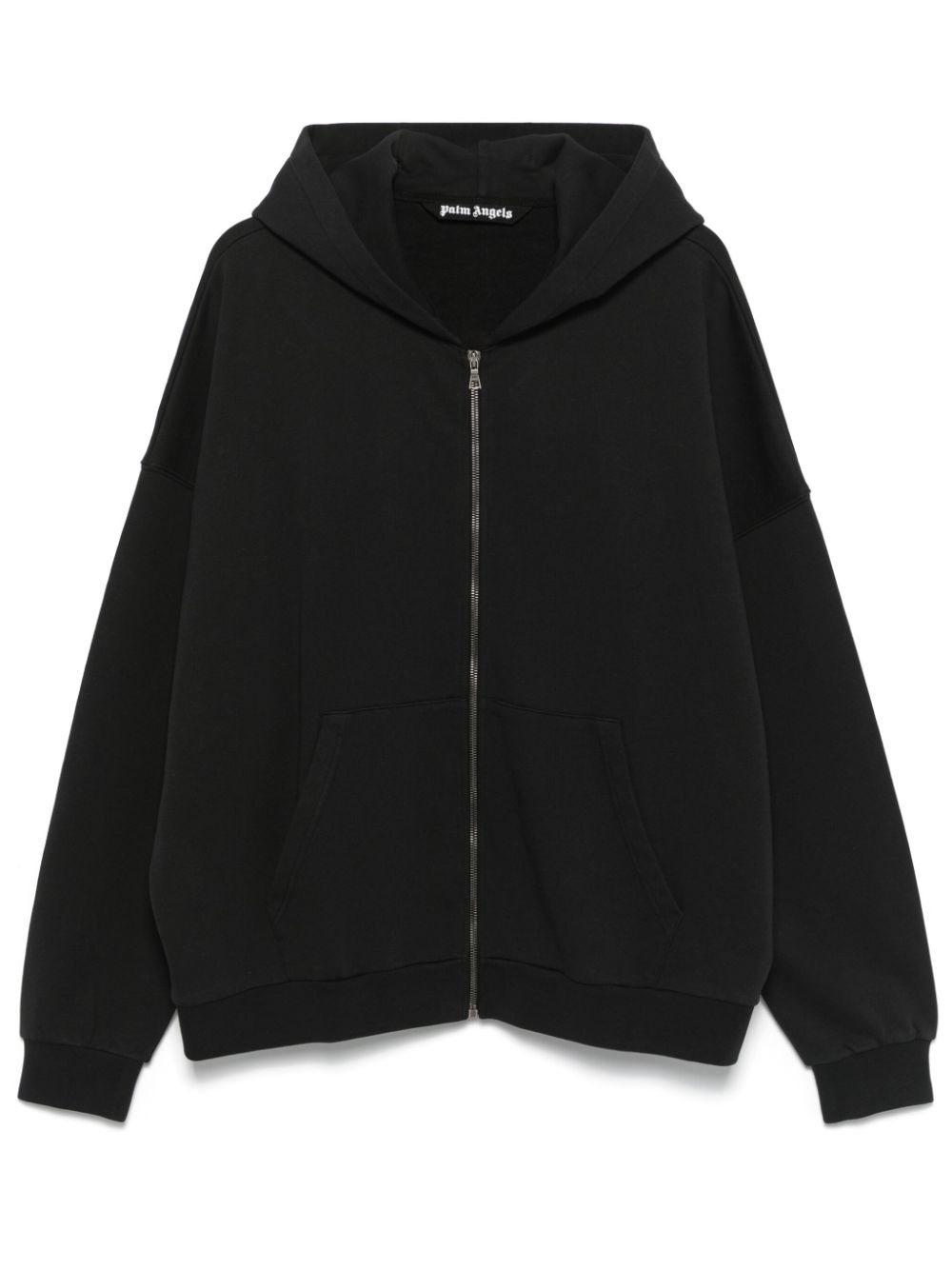 Palm Angels curved-logo hoodie - Black von Palm Angels