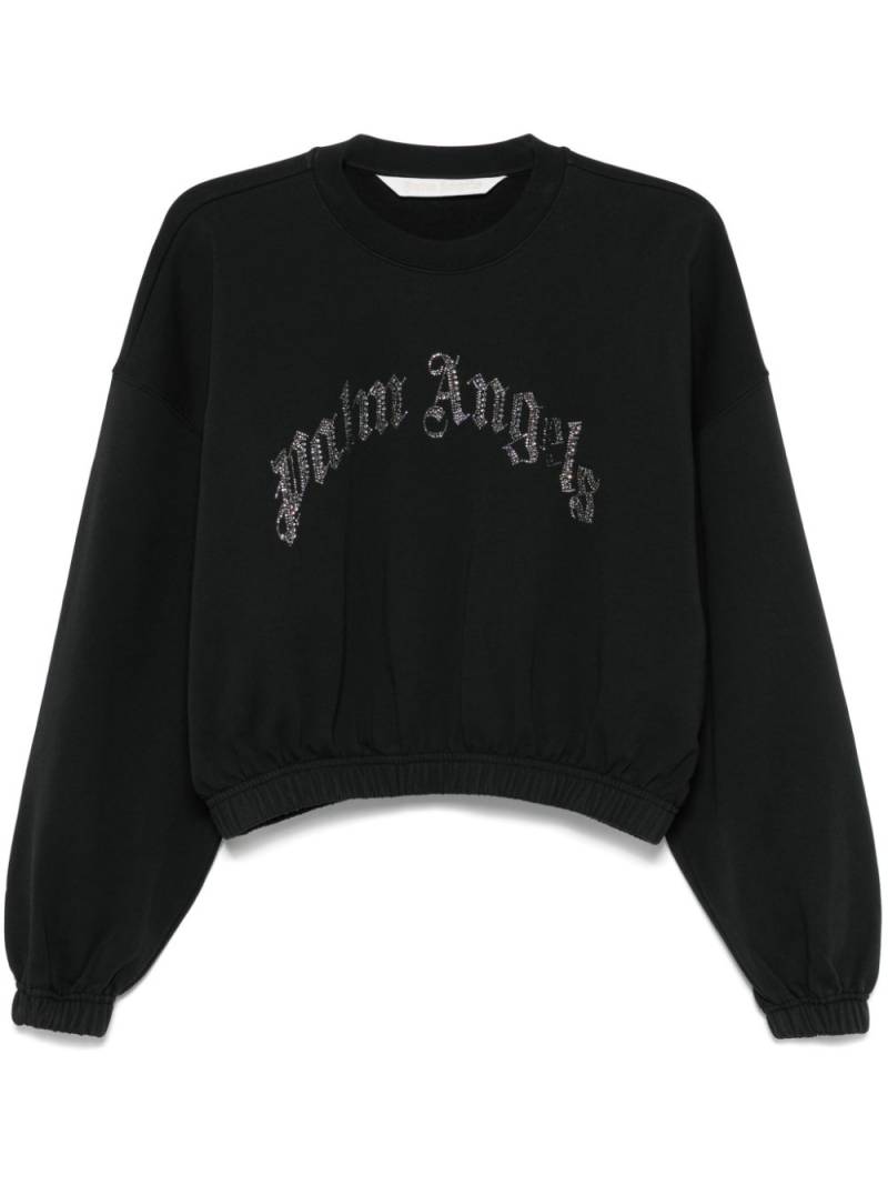 Palm Angels curved-logo sweatshirt - Black von Palm Angels