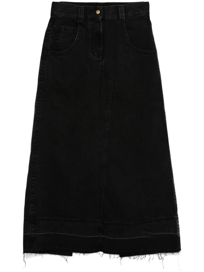 Palm Angels denim maxi skirt - Black von Palm Angels