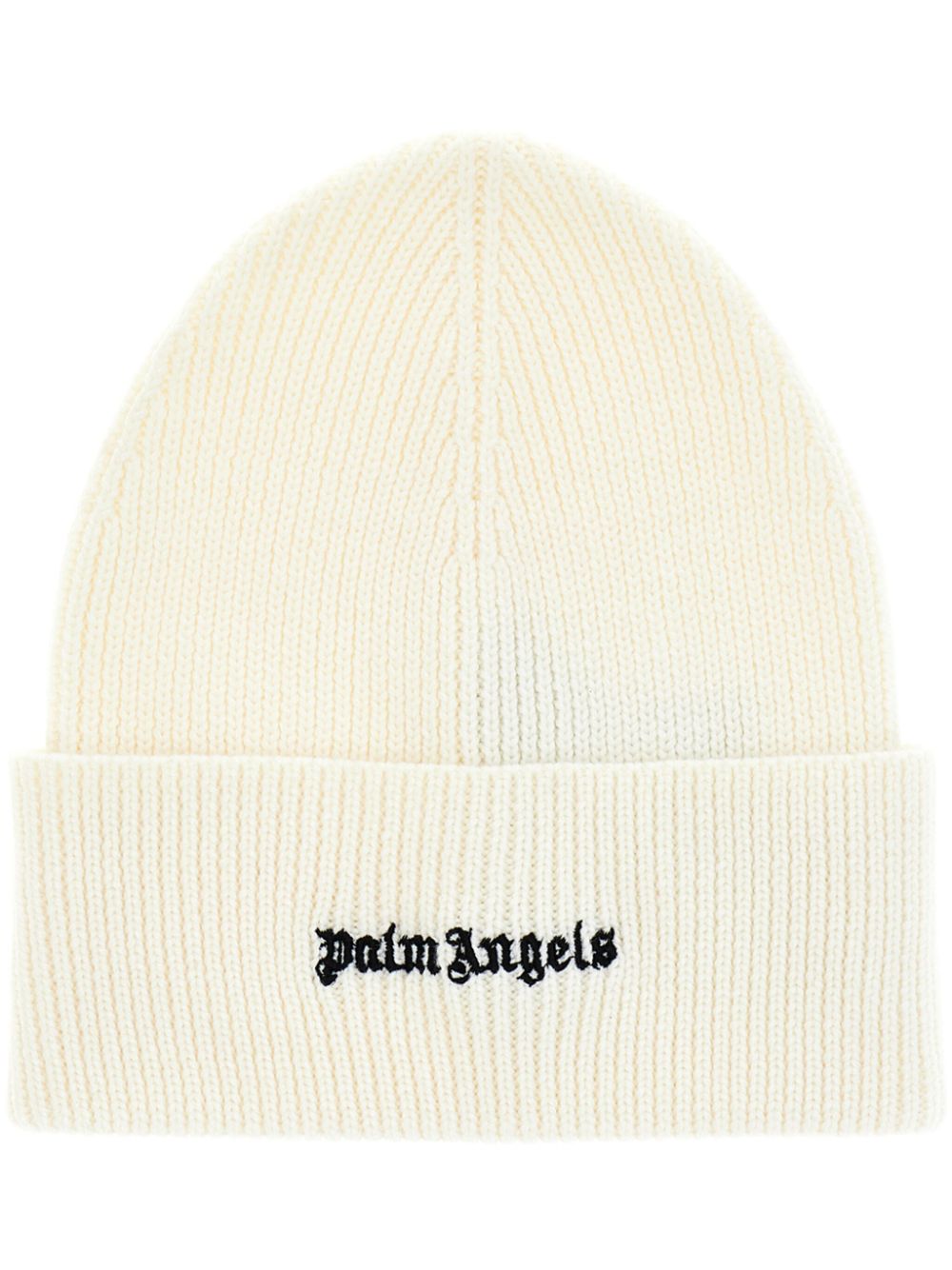 Palm Angels embroidered beanie - White von Palm Angels