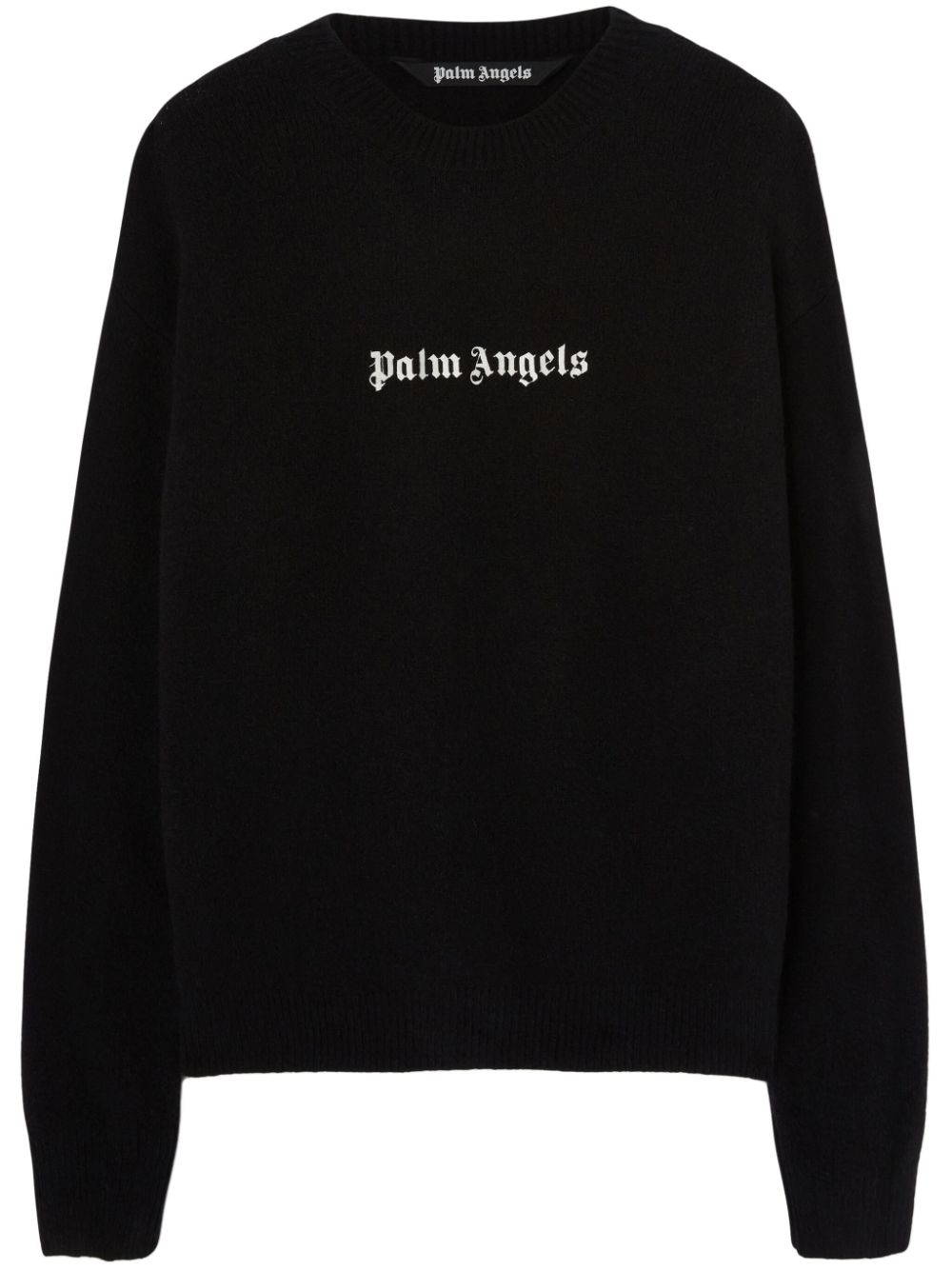 Palm Angels logo-print crew-neck jumper - Black von Palm Angels