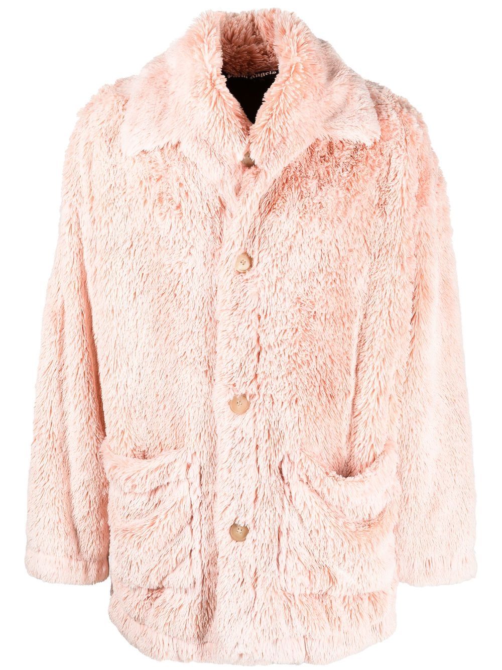 Palm Angels faux shearling shirt jacket - Pink von Palm Angels