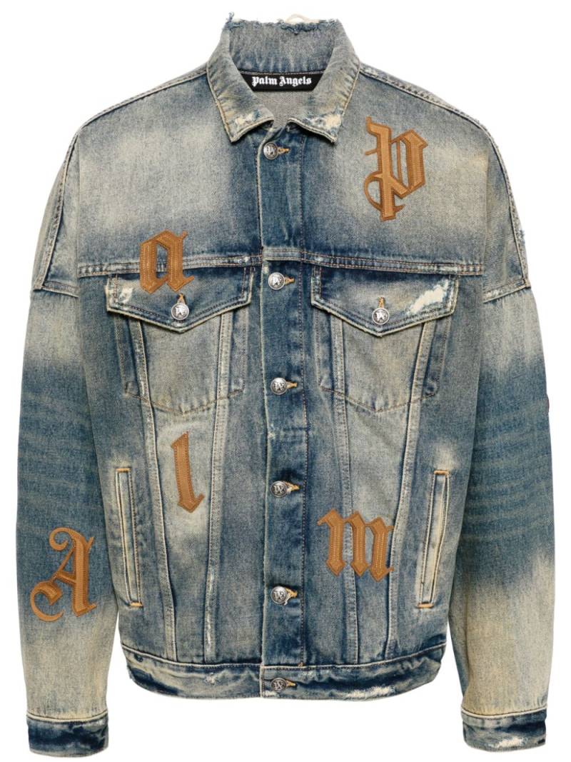 Palm Angels flap pockets denim jacket - Blue von Palm Angels