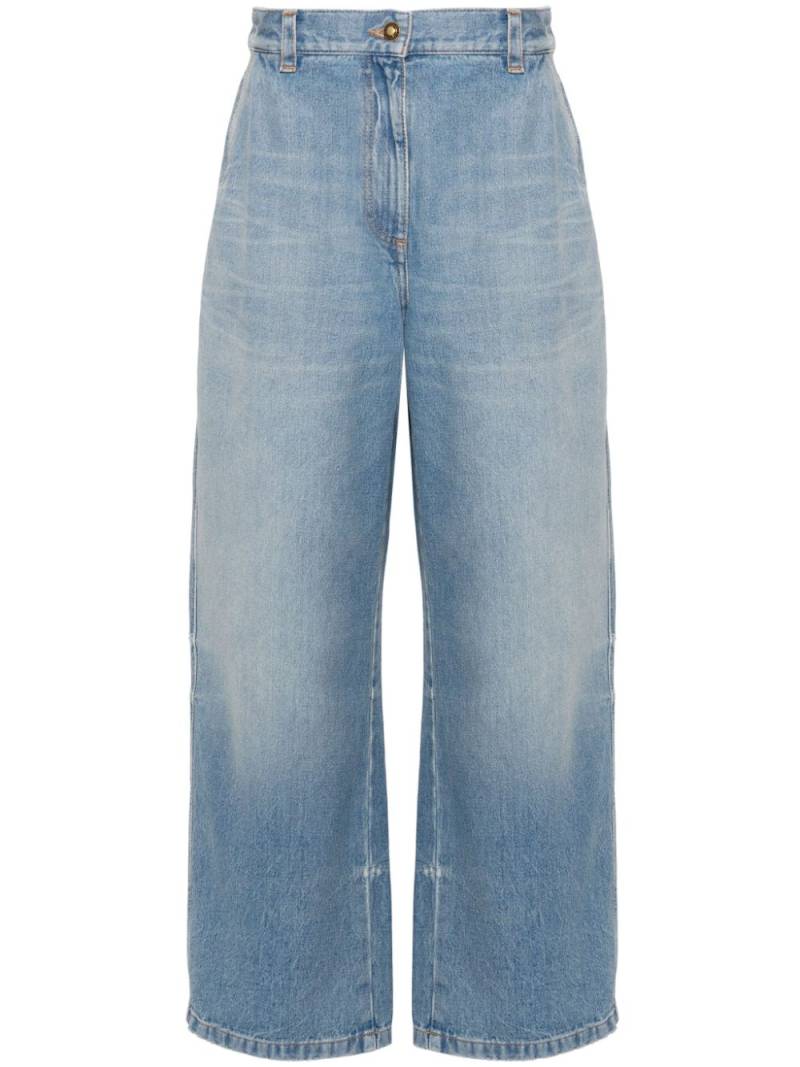 Palm Angels high-rise wide-leg jeans - Blue von Palm Angels