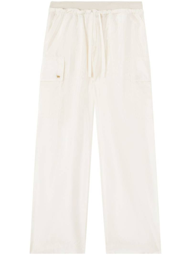 Palm Angels satin parachute trousers - White von Palm Angels