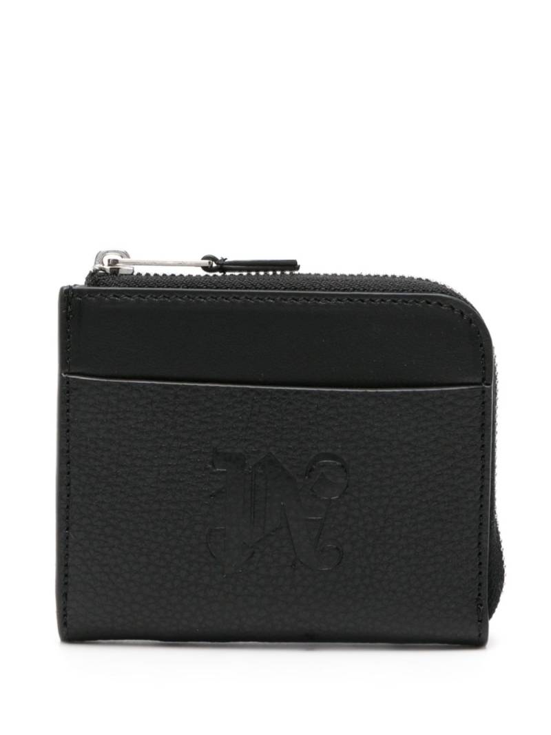 Palm Angels logo-debossed leather wallet - Black von Palm Angels