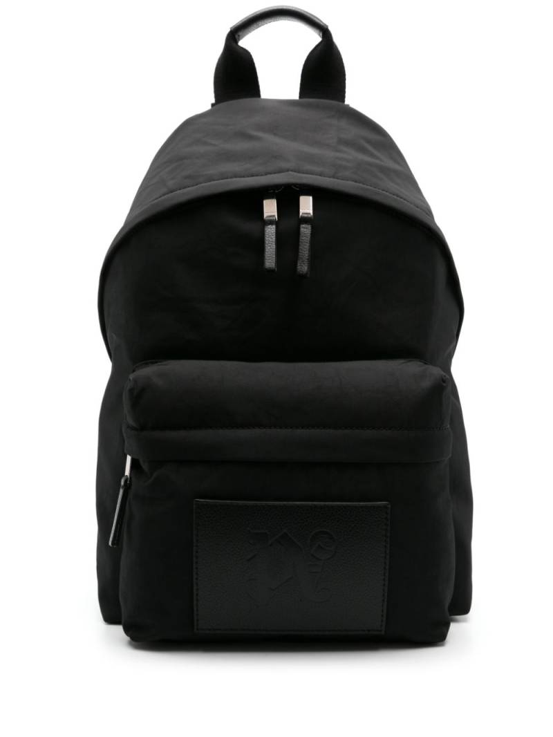 Palm Angels logo-debossed zipped backpack - Black von Palm Angels