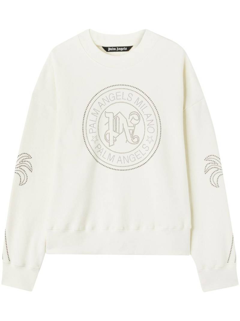 Palm Angels Palms Milano studded sweatshirt - White von Palm Angels