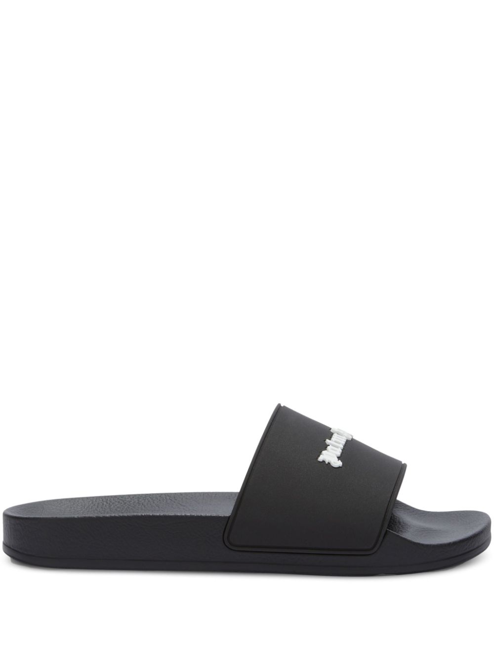 Palm Angels logo-embossed pool slides - Black von Palm Angels