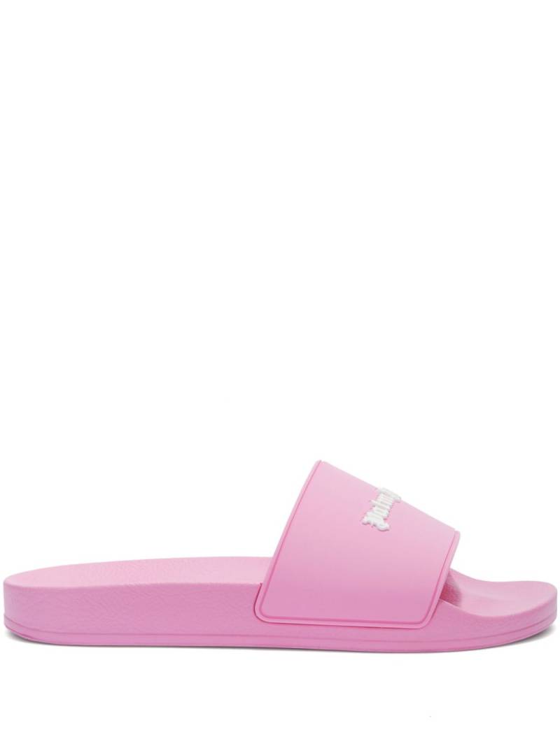 Palm Angels logo-embossed pool slides - Pink von Palm Angels