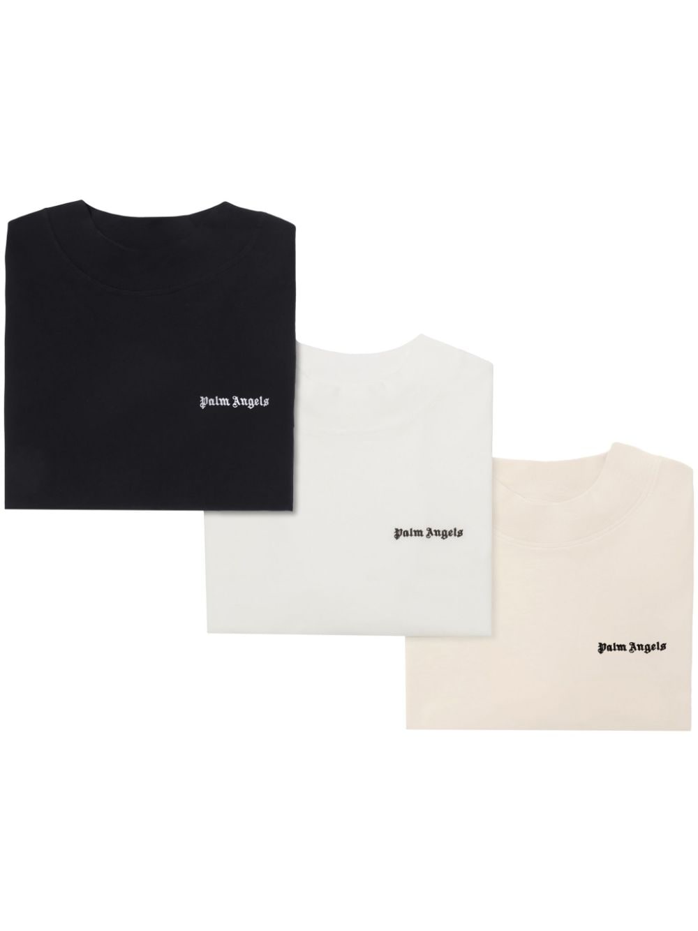 Palm Angels logo-embroidered T-shirts (pack of three) - Neutrals von Palm Angels