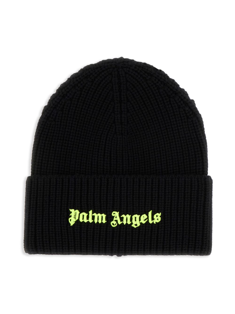 Palm Angels logo-embroidered beanie - Black von Palm Angels