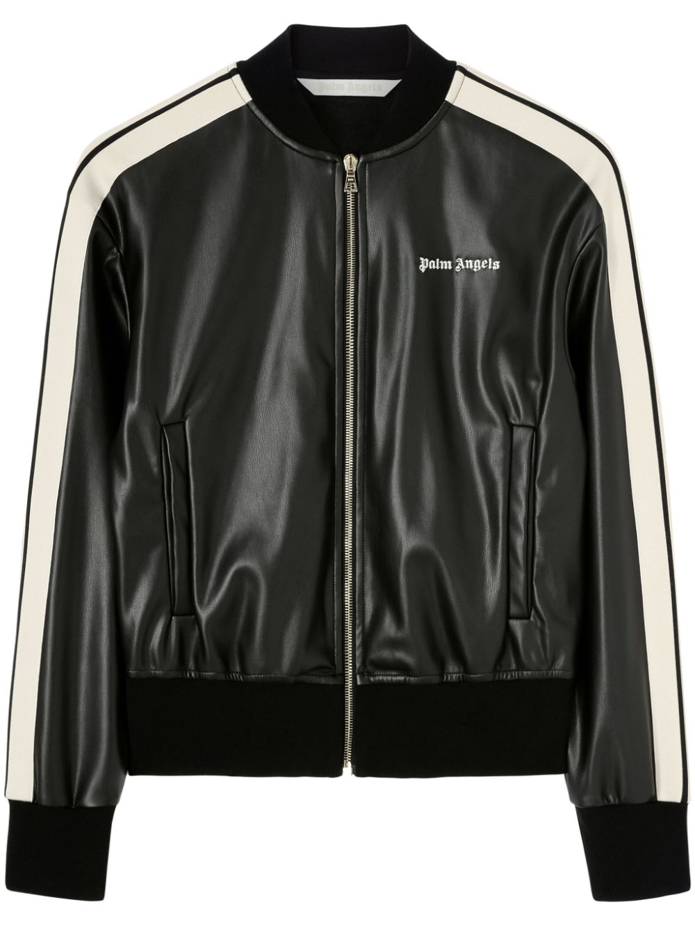 Palm Angels logo-embroidered bomber jacket - Black von Palm Angels