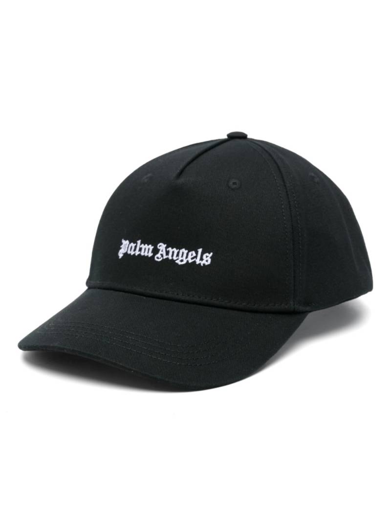 Palm Angels logo-embroidered cap - Black von Palm Angels