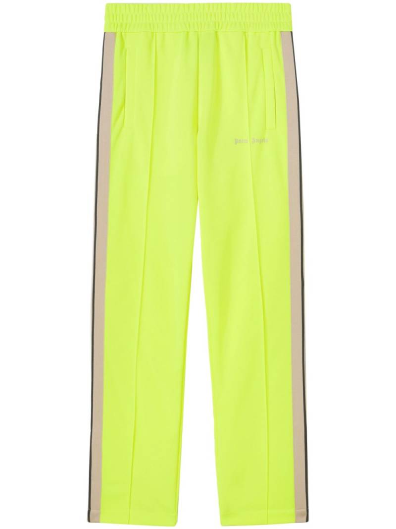 Palm Angels logo-embroidered straight-leg track pants - Yellow von Palm Angels