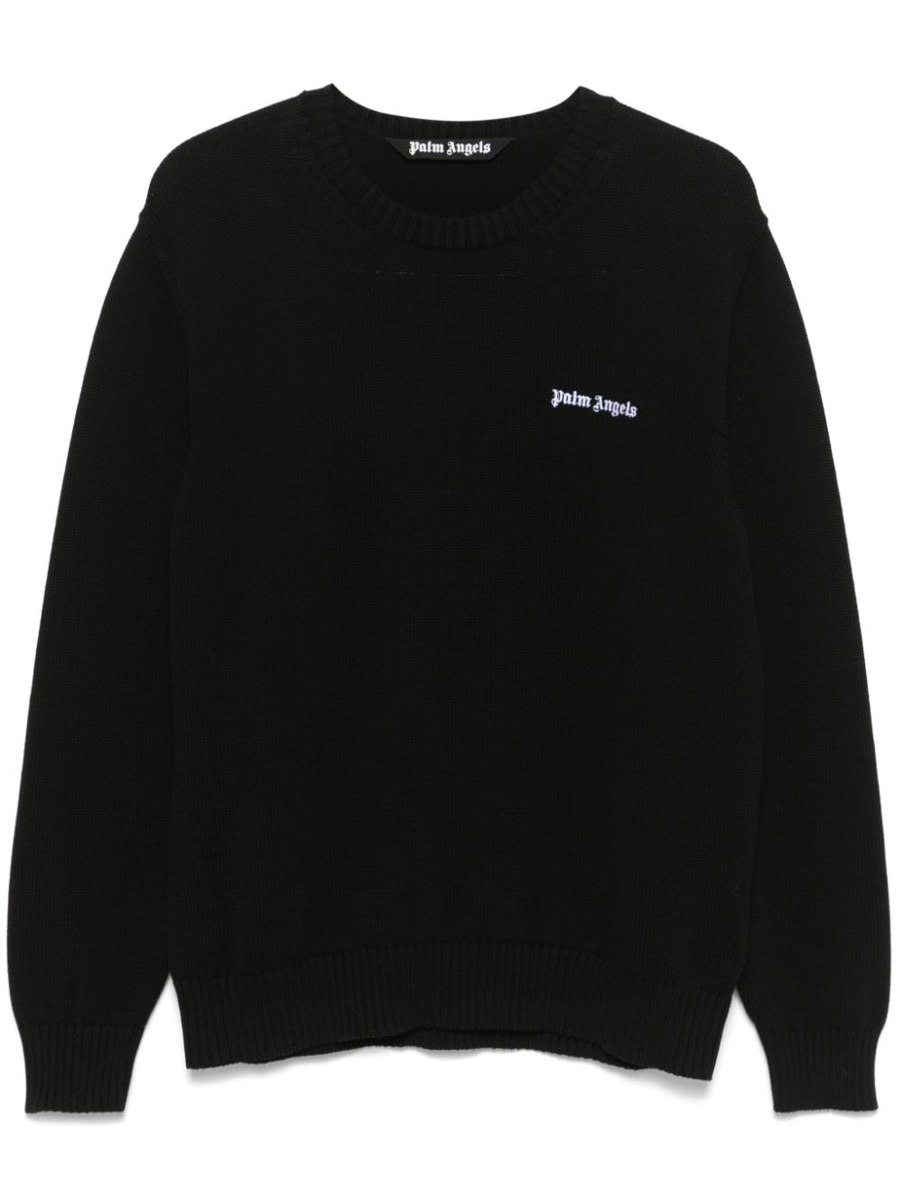 Palm Angels logo-embroidered sweater - Black von Palm Angels