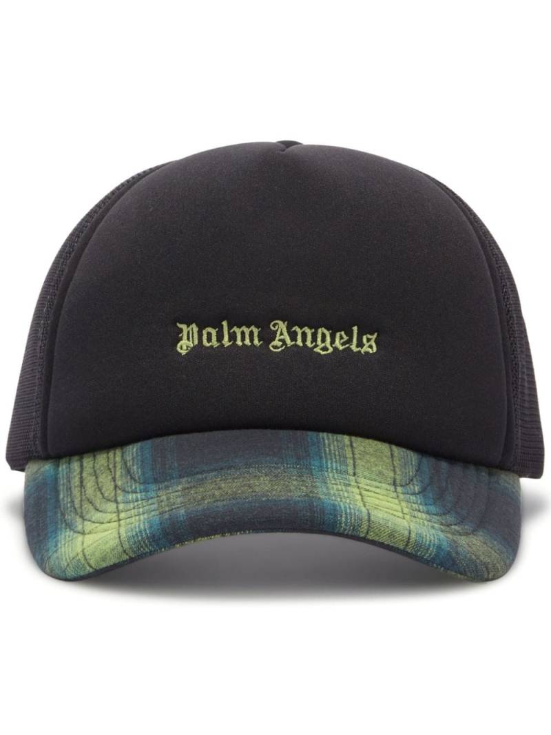 Palm Angels logo-embroidered trucker cap - Black von Palm Angels