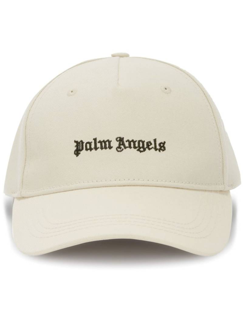 Palm Angels logo-embroidered baseball cap - Neutrals von Palm Angels