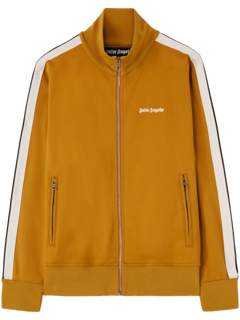 Palm Angels logo-embroidered zip-up jacket - Yellow von Palm Angels