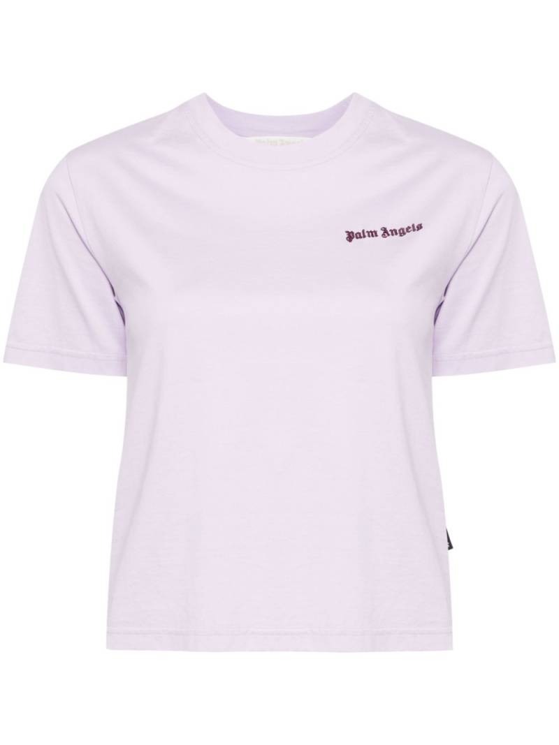 Palm Angels logo fitted T-shirt - Purple von Palm Angels