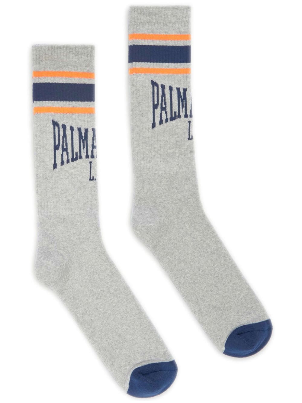 Palm Angels logo-jacquard socks - Grey von Palm Angels