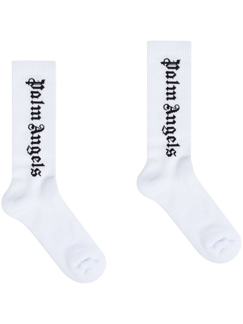 Palm Angels logo-jacquard socks - White von Palm Angels