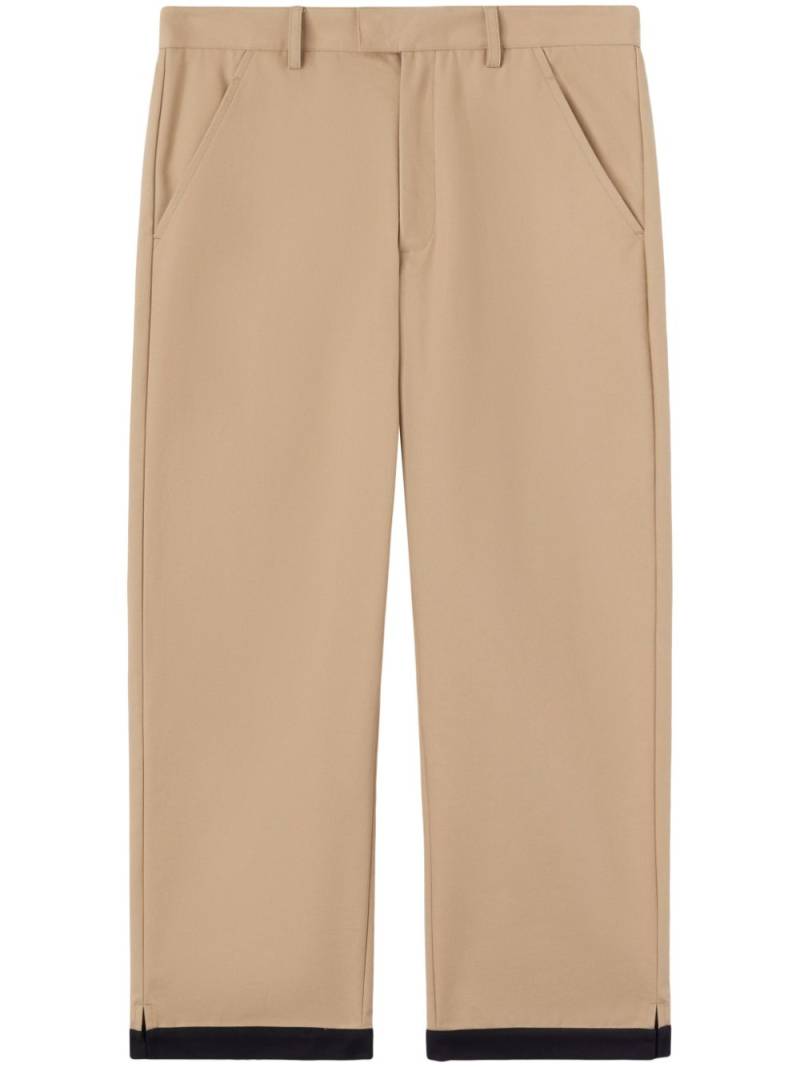 Palm Angels cotton straight-leg trousers - Neutrals von Palm Angels