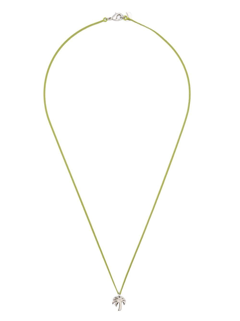 Palm Angels logo-pendant chain necklace - Green von Palm Angels