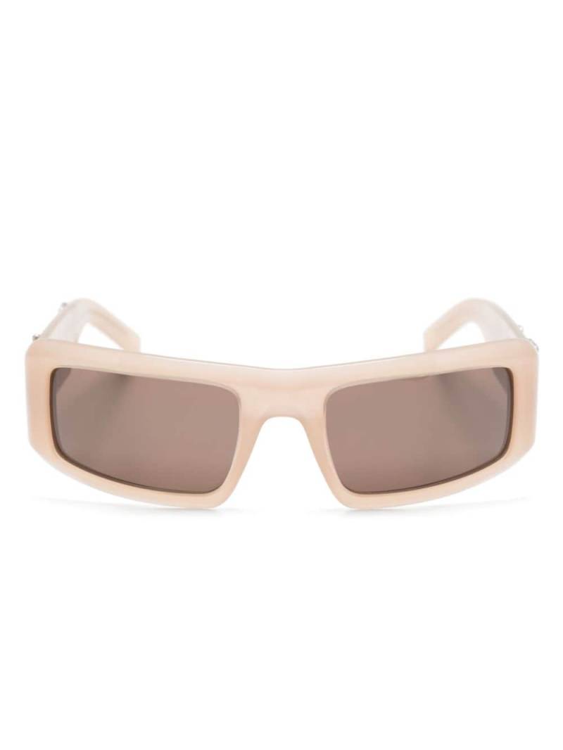 Palm Angels Eyewear logo-plaque rectangle-frame sunglasses - Brown von Palm Angels Eyewear