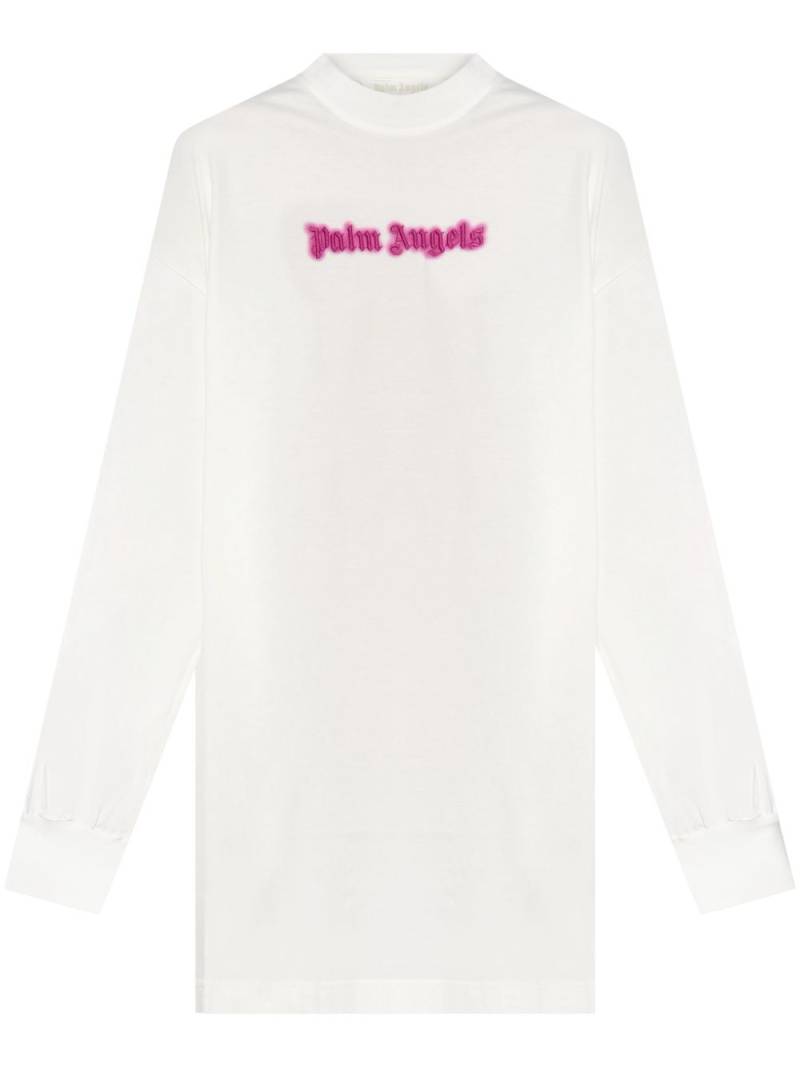 Palm Angels logo-print T-shirt dress - White von Palm Angels