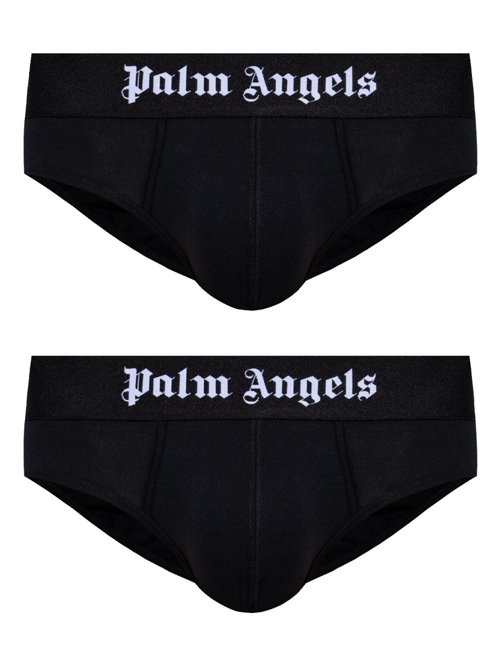 Palm Angels logo-print briefs (pack of two) - 1010 1010 BLACK BLACK von Palm Angels